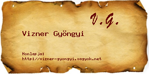 Vizner Gyöngyi névjegykártya